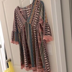 Bohemian style dress.